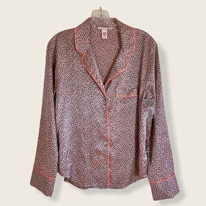 Victoria's Secret Satin Pink Leopard long sleeve​​​​​​​​​​​